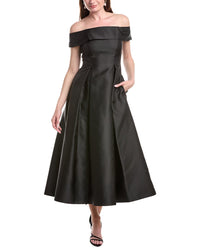 Adrianna Papell Off Shoulder Mikado Dress