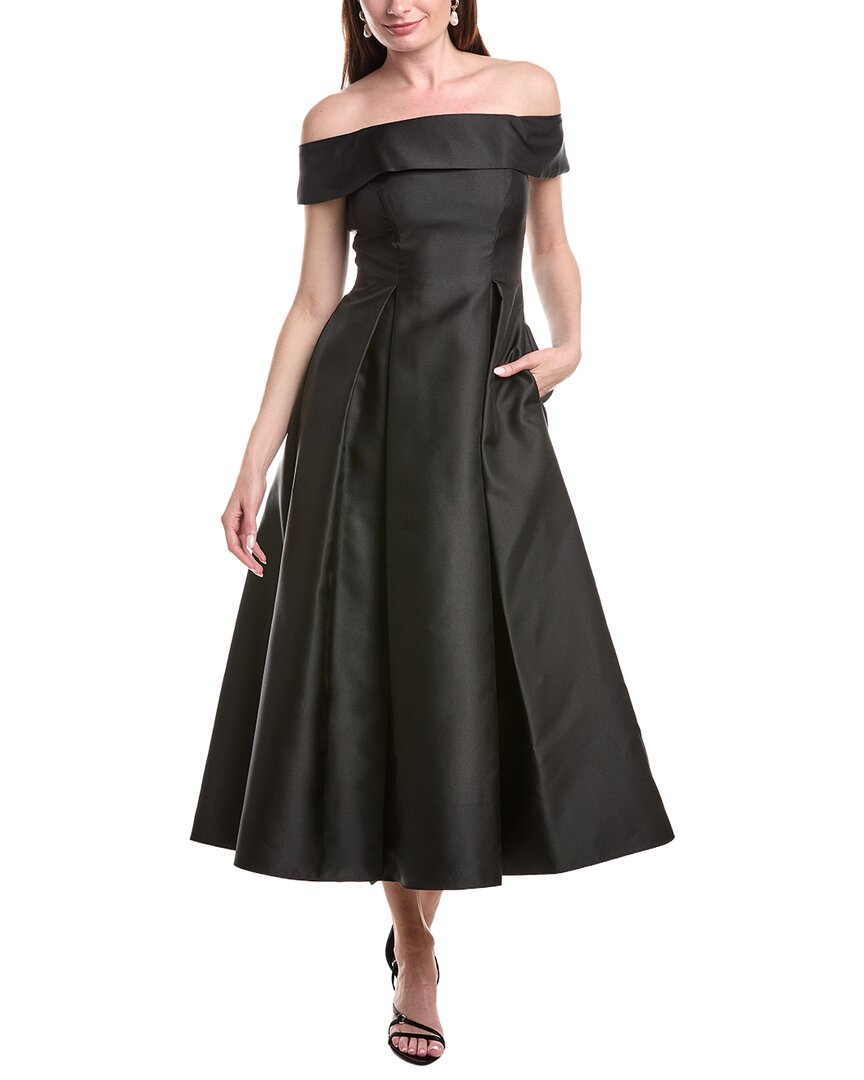 Adrianna Papell Off Shoulder Mikado Dress