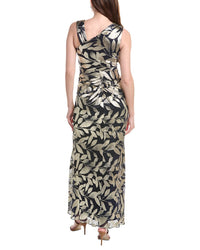 Adrianna Papell Foil Asymmetric Gown