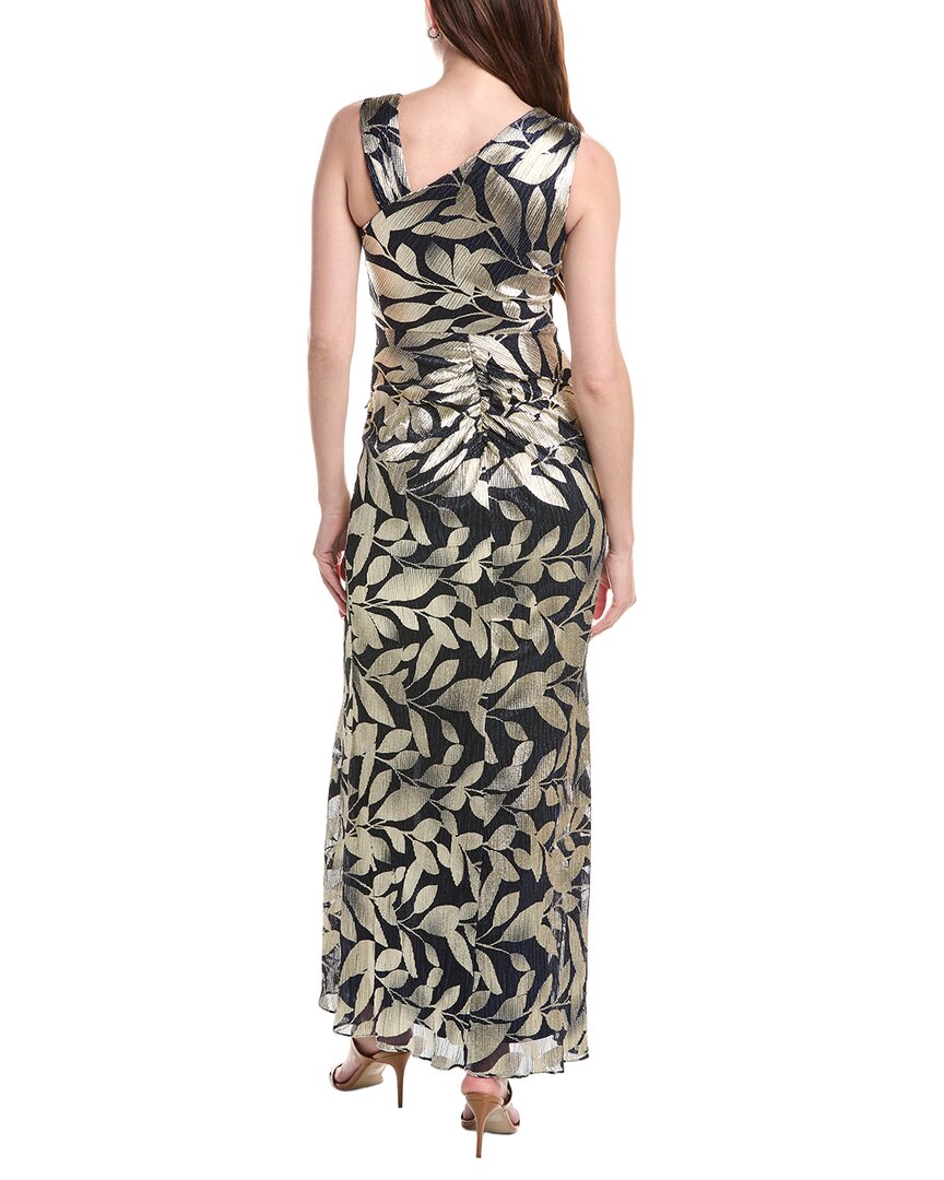 Adrianna Papell Foil Asymmetric Gown