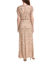 Adrianna Papell Bead Blouson Long Dress