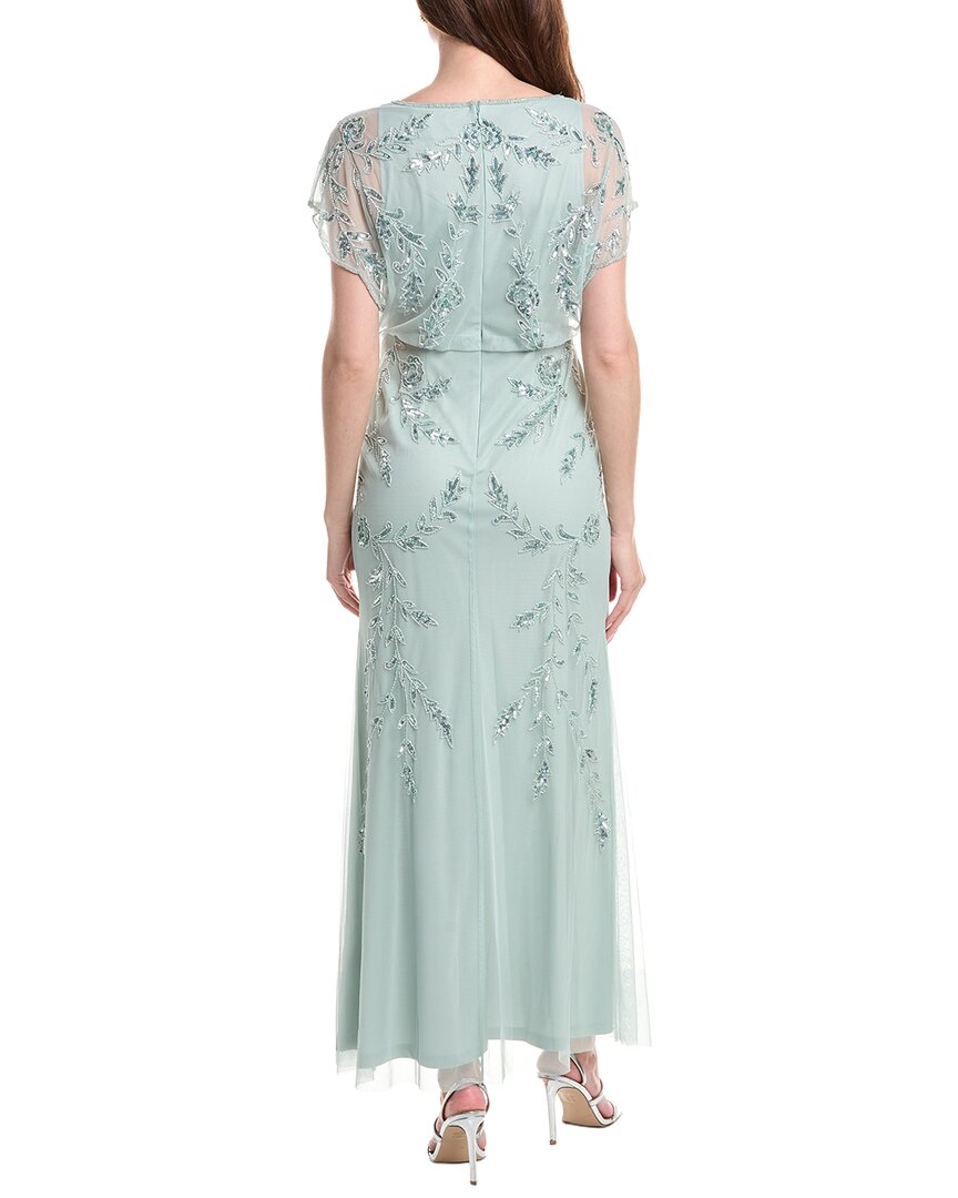 Adrianna Papell Beaded Flutter Blouson Dress