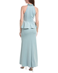 Adrianna Papell Beaded Halter Gown