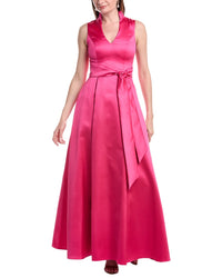 Adrianna Papell Mikado Tie Front Dress