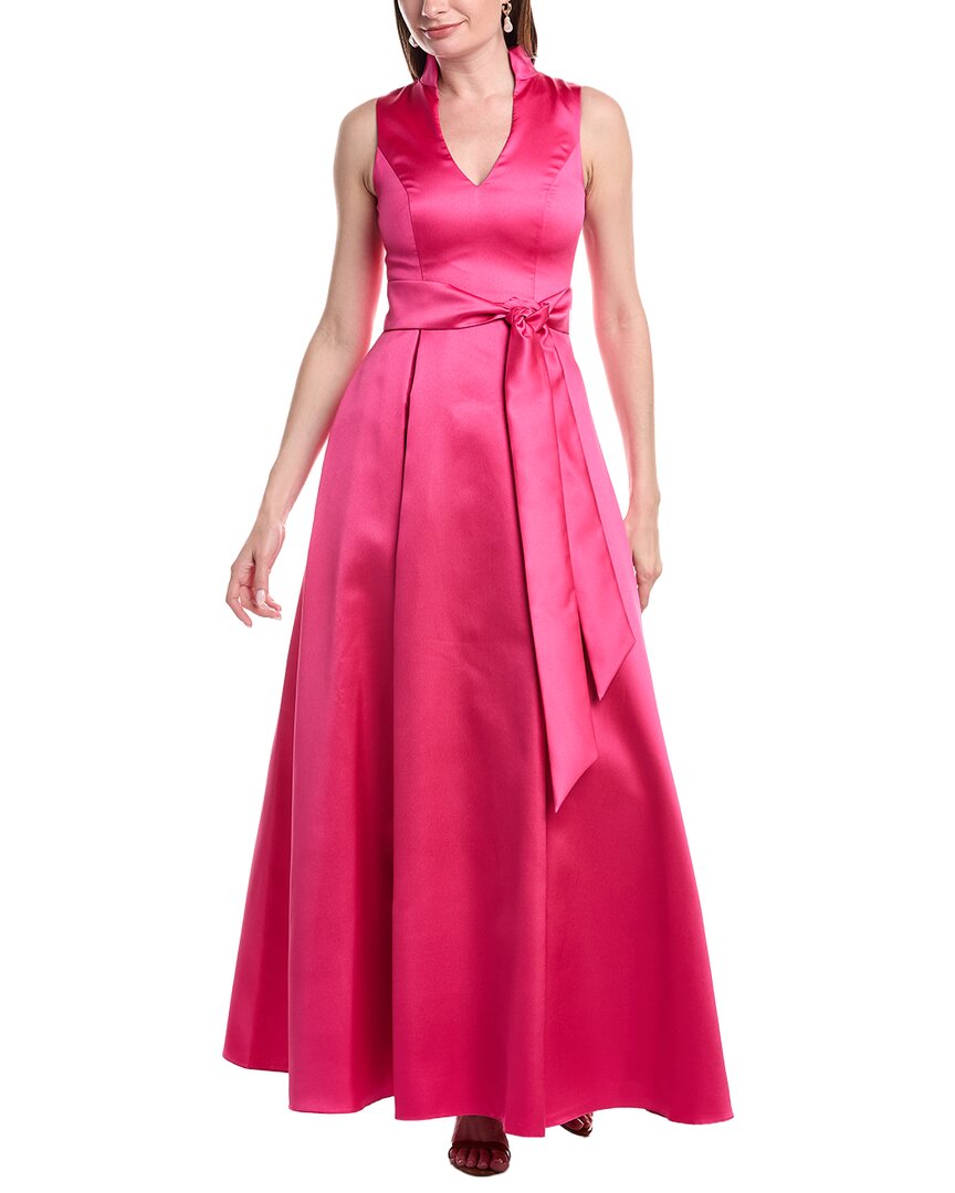 Adrianna Papell Mikado Tie Front Dress