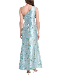Adrianna Papell Metallic Jacquard Rose Gown
