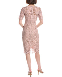 Eliza J Short Sleeve Lace Sheath