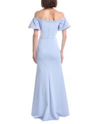 Eliza J Short Sleeve Embellished Maxi Dress