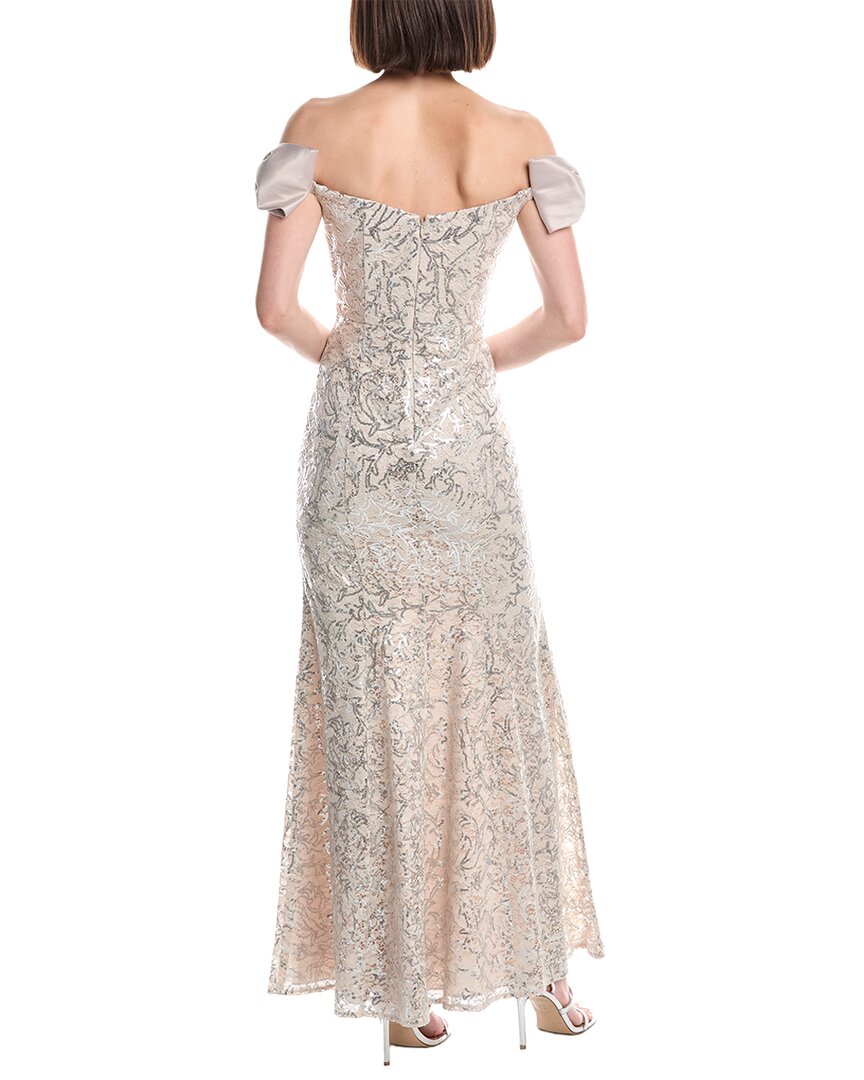 Eliza J Puff Sleeve Embellished Maxi Dress