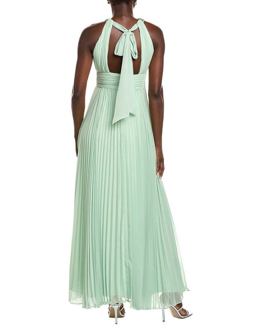Eliza J Folded Embellished Neck Strap Gown