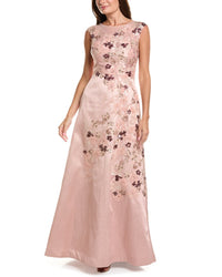 Teri Jon by Rickie Freeman Teri Jon By Rickie Freeman Jacquard Applique Gown