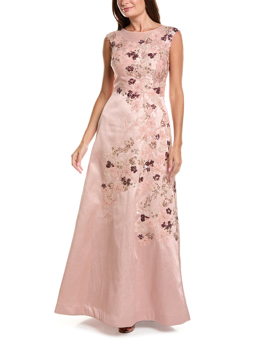 Teri Jon by Rickie Freeman Teri Jon By Rickie Freeman Jacquard Applique Gown