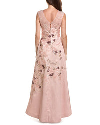 Teri Jon by Rickie Freeman Teri Jon By Rickie Freeman Jacquard Applique Gown