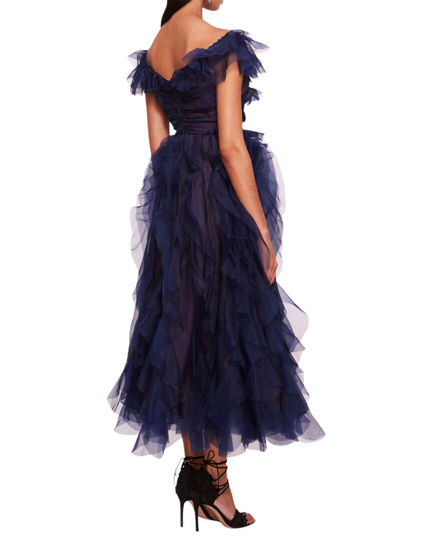 Marchesa Marchesa Notte Matte Organza Midi Dress