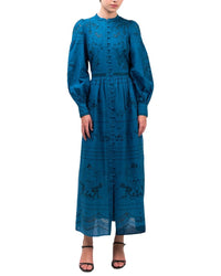 Marchesa Marchesa Notte Embroidered Cotton Voile Tiered Maxi Dress