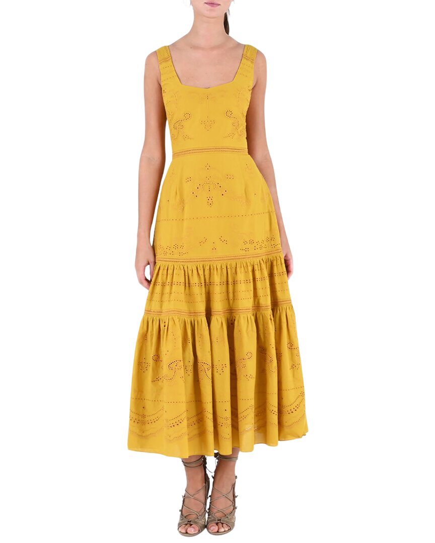 Marchesa Notte Voile Tiered Maxi Dress
