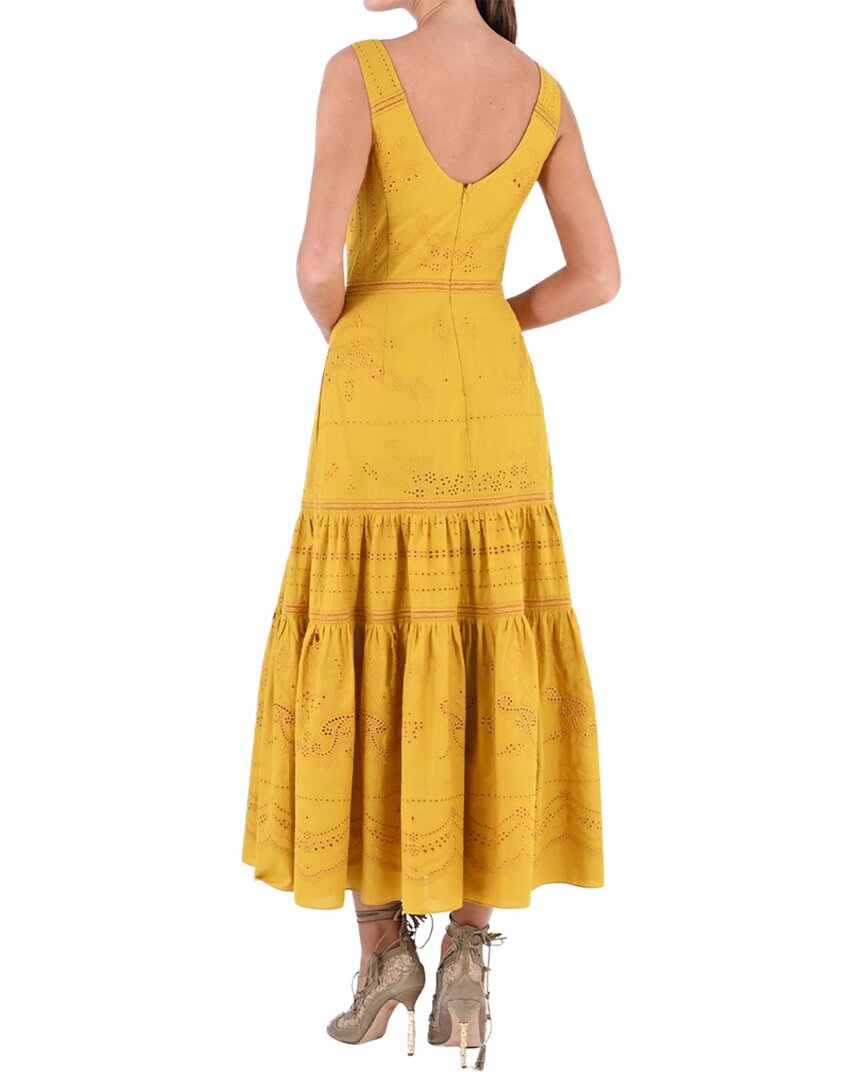 Marchesa Notte Voile Tiered Maxi Dress