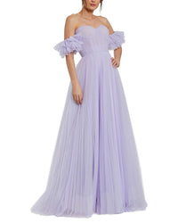 Mac Duggal Mac Duggal Off-Shoulder Tulle A-Line Gown