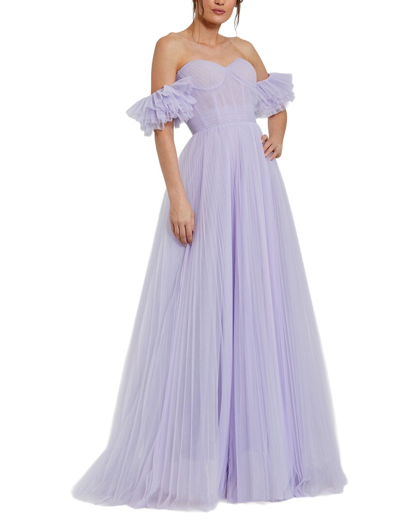 Mac Duggal Mac Duggal Off-Shoulder Tulle A-Line Gown