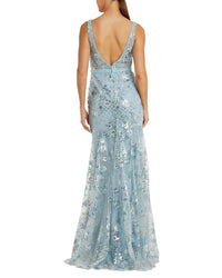 Mac Duggal Embellished Plunge Neck Gown