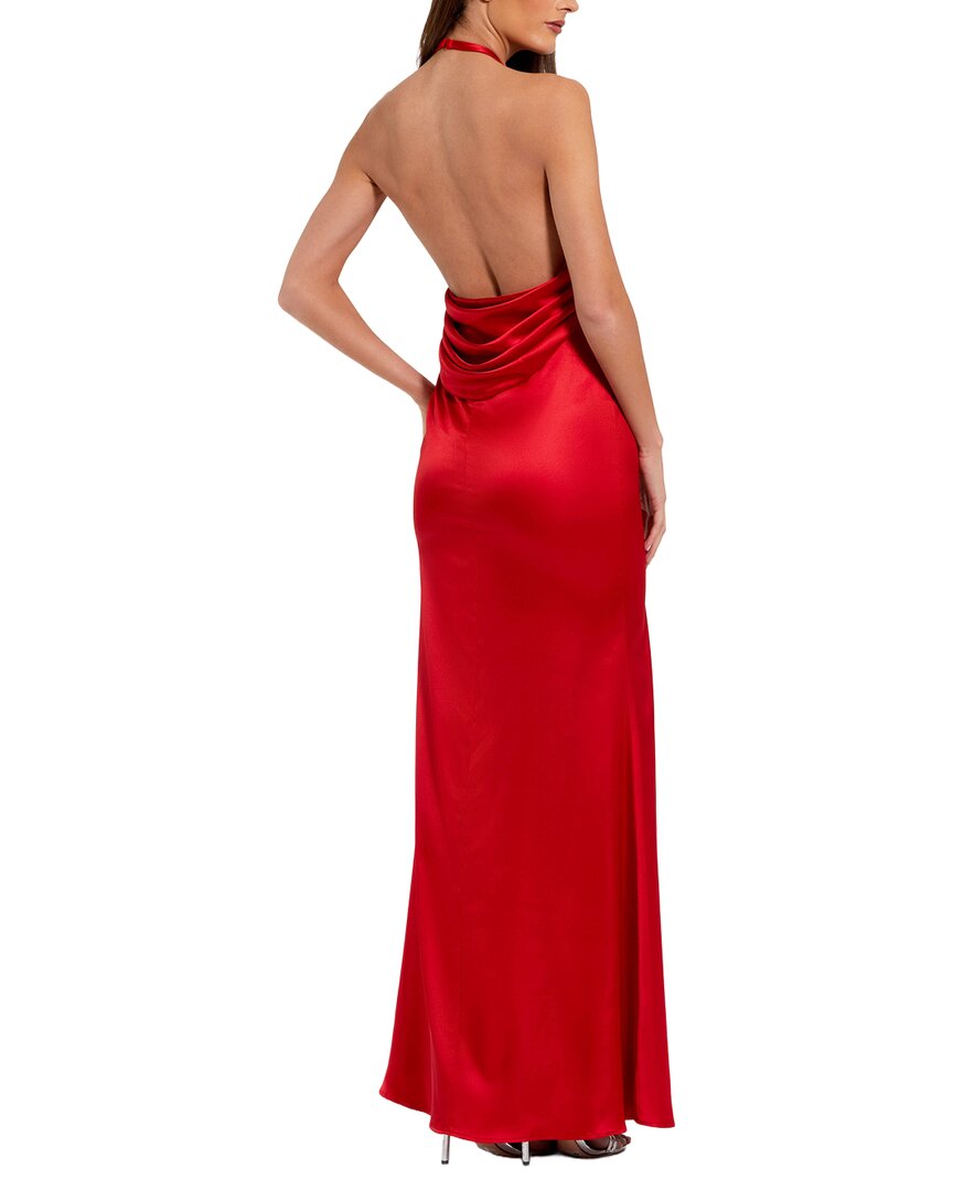 Mac Duggal Mac Duggal Fitted Satin V-Neck Gown