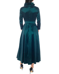 Oleg Cassini Oleg Cassini Ruffle Collar Shirt Dress