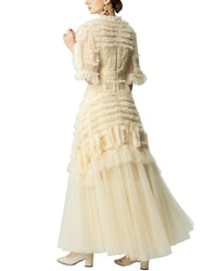 BURRYCO Burryco Short Sleeve Embellished Maxi Dress