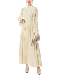 BURRYCO Burryco Long Sleeve Solid Maxi Dress