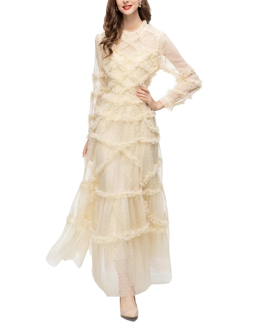 Burryco Long Sleeve Embellished Maxi Dress
