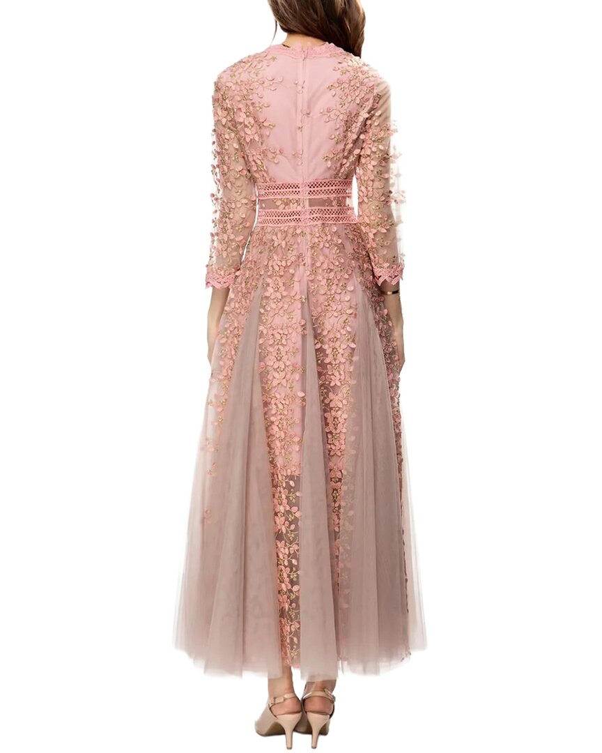 Burryco Long Sleeve Embellished Maxi Dress