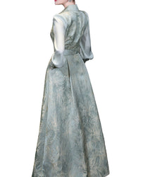 Burryco Printed Long Sleeve Maxi Dress