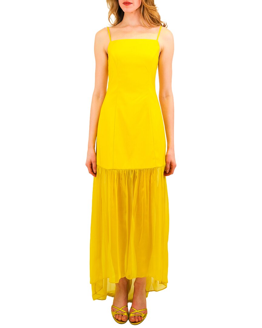 Azeeza Paloma Silk-Trim Gown