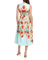 Teri Jon by Rickie Freeman Teri Jon By Rickie Freeman Print Box Pleat Fit N Flare Midi Dress