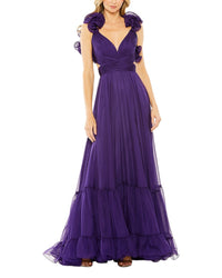Mac Duggal Ruffle Chiffon Gown