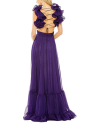 Mac Duggal Ruffle Chiffon Gown
