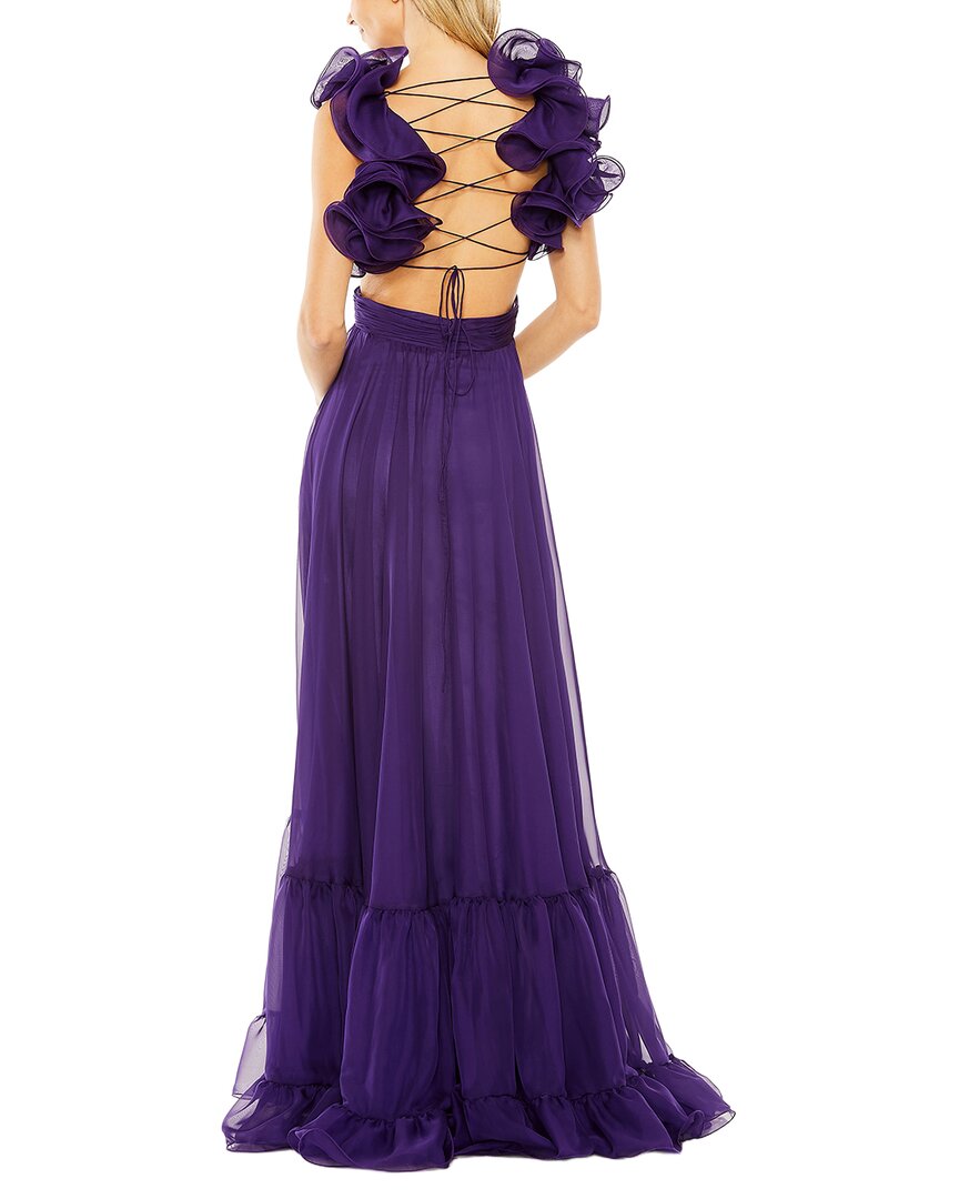 Mac Duggal Ruffle Chiffon Gown
