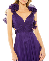 Mac Duggal Ruffle Chiffon Gown