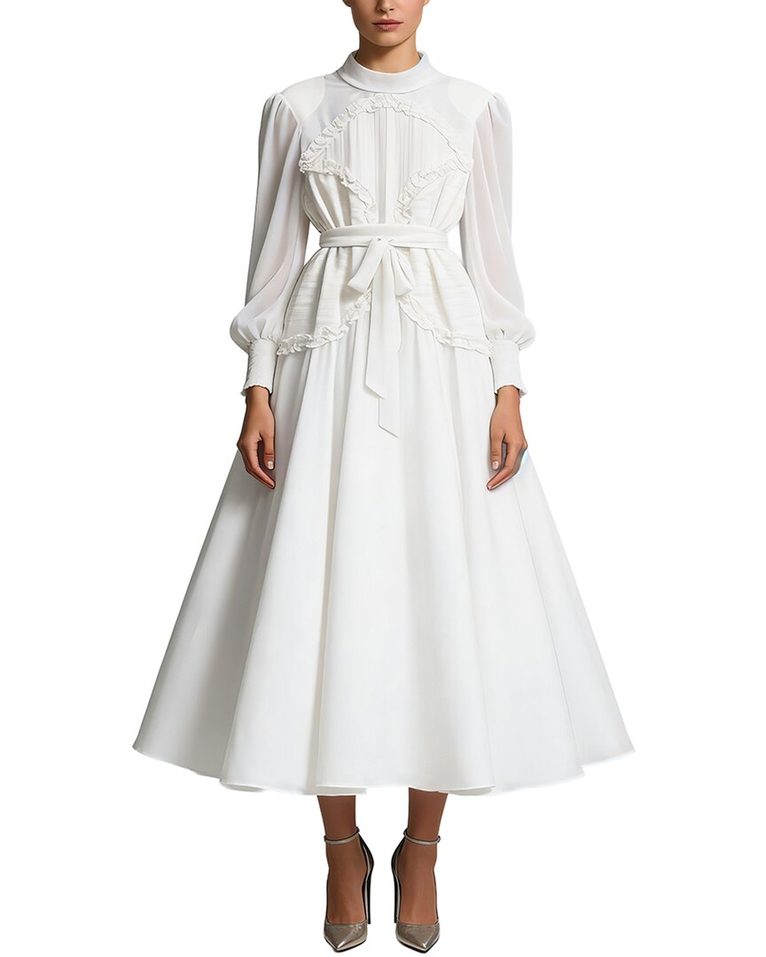 LEON GORI Leon Gori Solid Maxi Dress