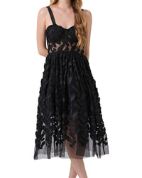 Linda Charm Embellished Midi Dress