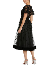 Mac Duggal Embellished Velvet Midi Dress
