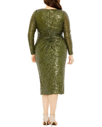 Mac Duggal Mac Duggal Plus Sequin Gathered Waist Dress