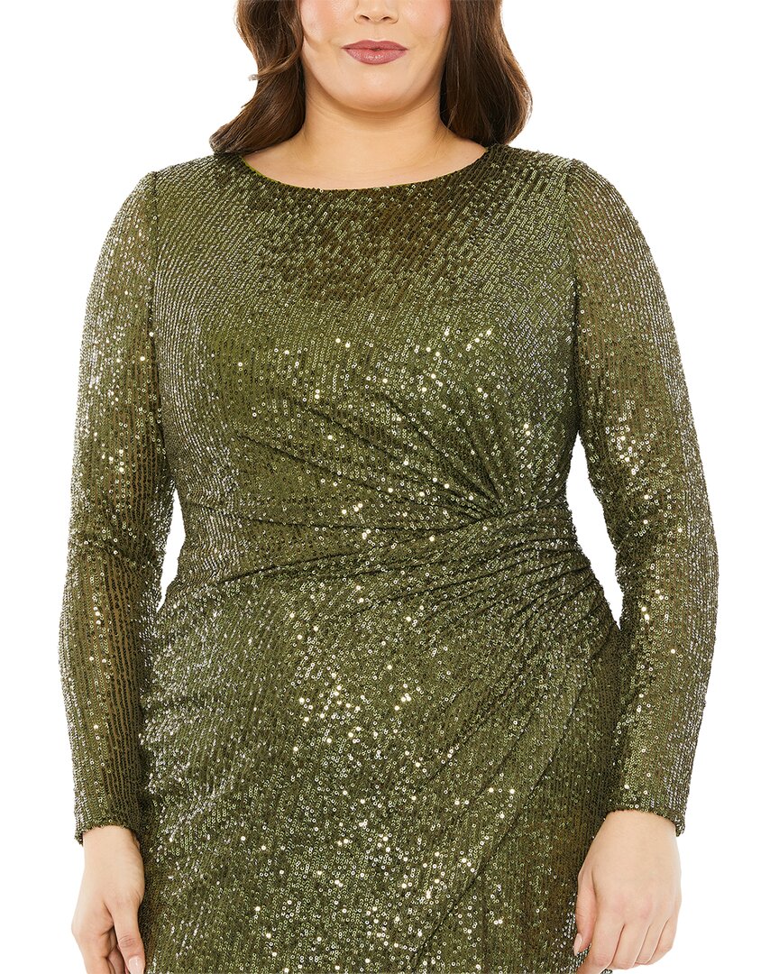 Mac Duggal Mac Duggal Plus Sequin Gathered Waist Dress