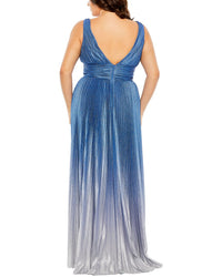 Mac Duggal Mac Duggal Plus V-Neck Ombre Gown