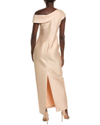 Badgley Mischka One-Shoulder Gown