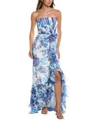 Tadashi Shoji Printed Sleeveless Maxi Dress