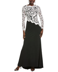 Tadashi Shoji Randall Embroidered Crepe Gown