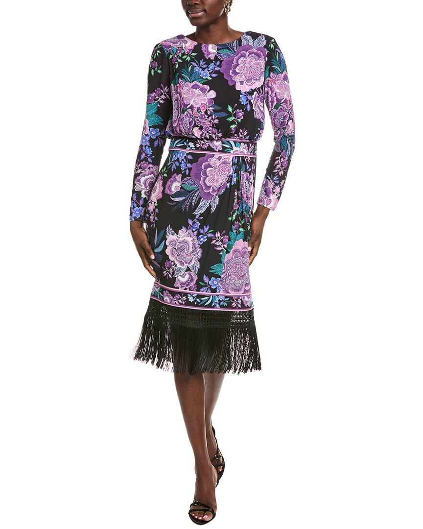 Tadashi Shoji Akilah Floral Blouson Midi Dress