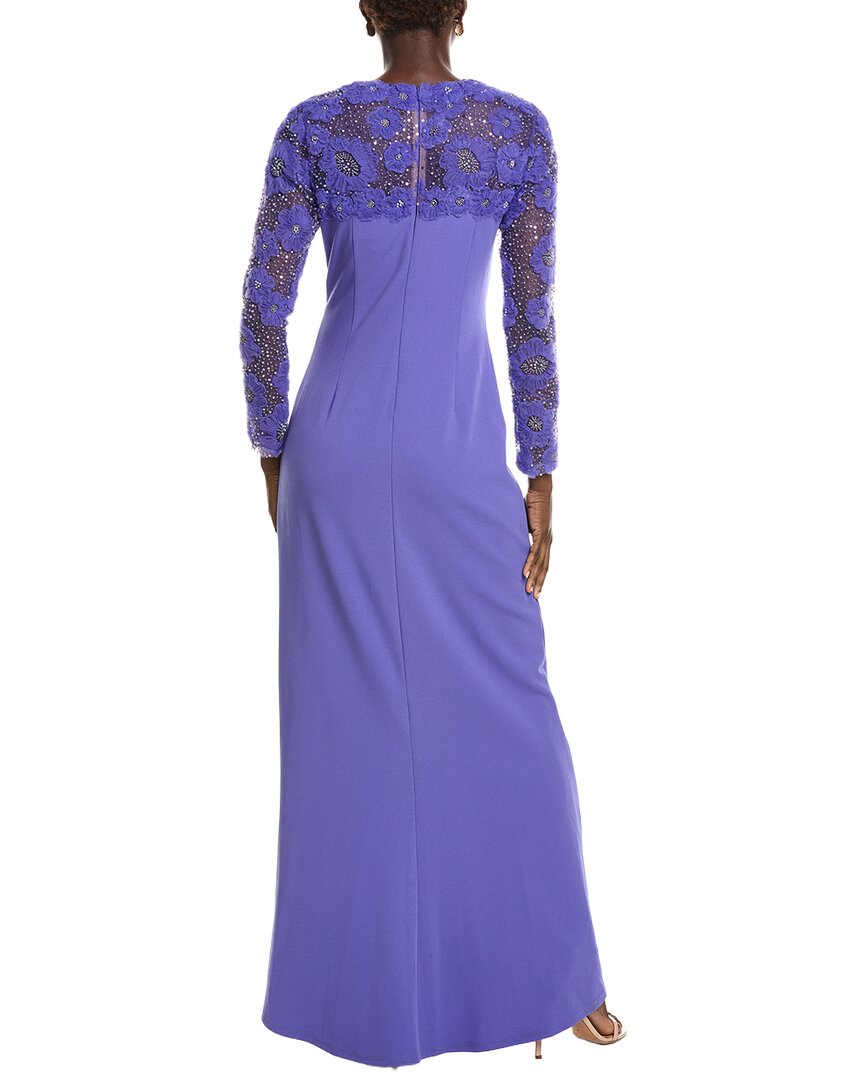 Tadashi Shoji Sagamore Ribbon Flower Embellished Gown