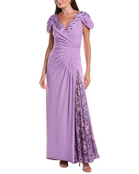 Tadashi Shoji Tadashi Shoji Embellished Short Sleeve Maxi Dress