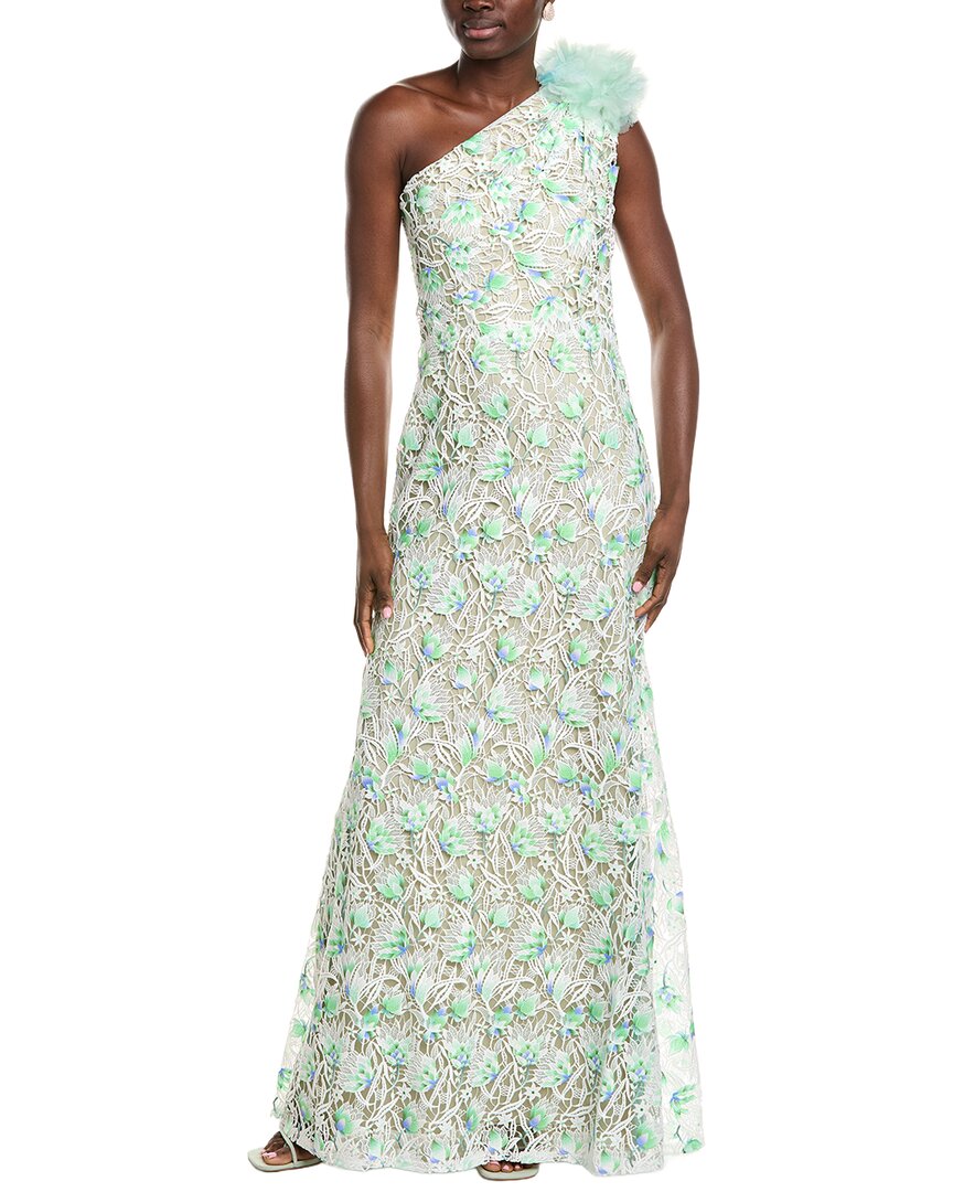 Tadashi Shoji Kahli 3D Floral Embroidered Gown